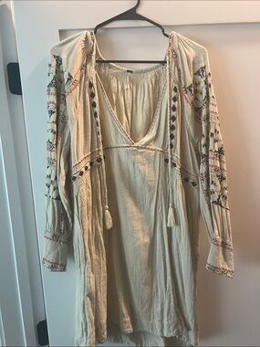 free people shibori long sleeve tunic dress Free People Shibori Long Sleeve Tunic Dress in Blue Size S
